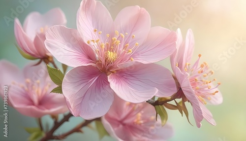 Beautiful blooming spring pink flowers. Decoration  wallpaper.