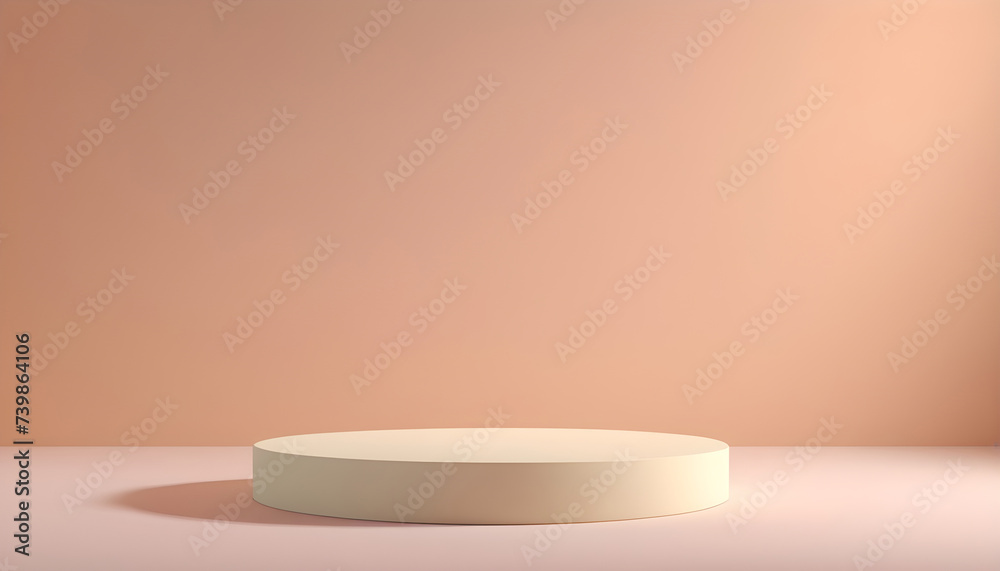 empty room with 3d podium background