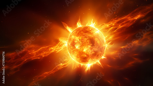 With explosive solar flares on the sun's surface