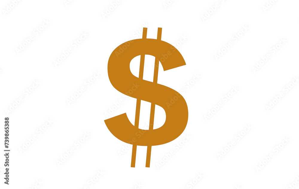 Obraz premium The dollar sign to indicate a currency unit.