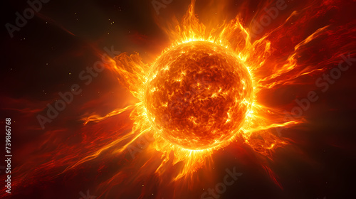 With explosive solar flares on the sun's surface