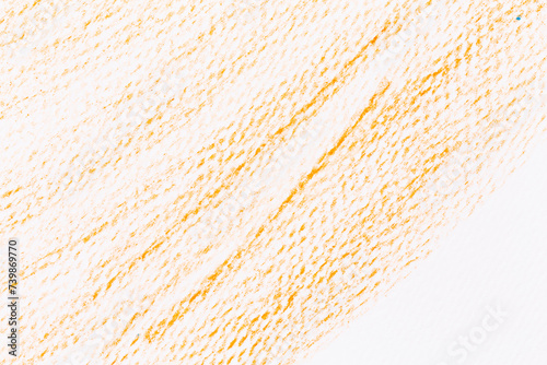 Wax crayon hand drawing skatch orange yellow background