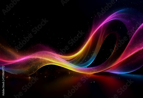 Rainbow wave,Rotate,Black background,Stars,Fresh colors,Abstract,Digital art,Design,Background,Wallpaper,Screensaver,Decoration,Joyful atmosphere,Fun,Exciting,Alive,Energy,Movement,Stimulus,Inspiratio