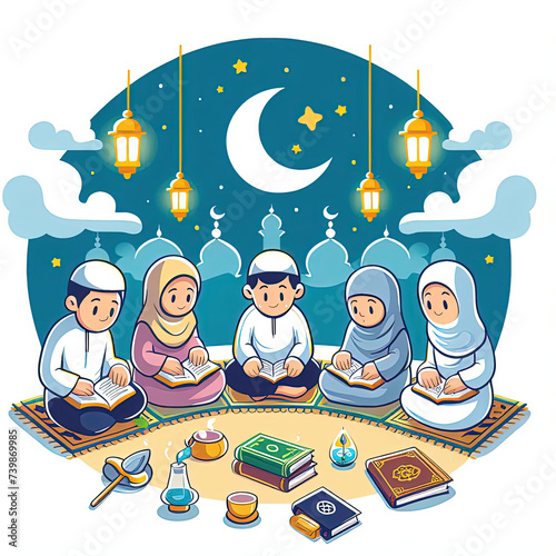 Community Iftar: Bringing People Together Ilustration