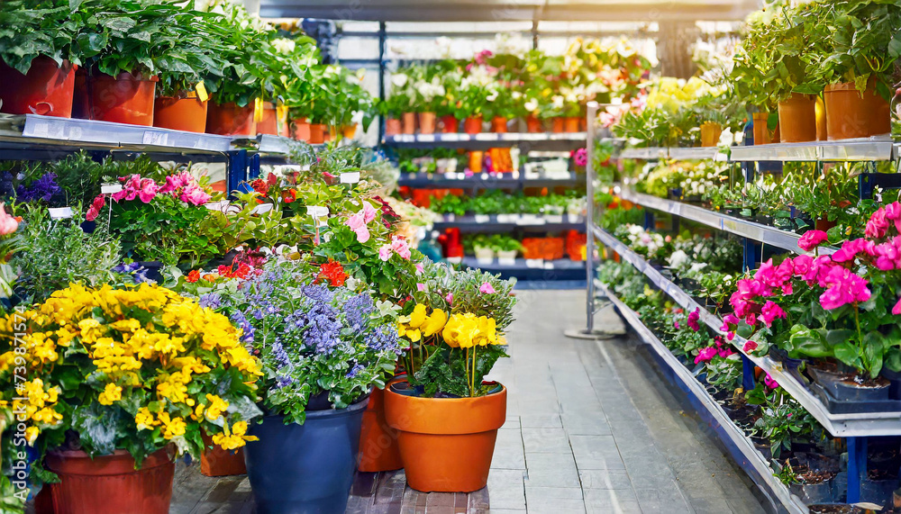 Plants and flowers in hardware store