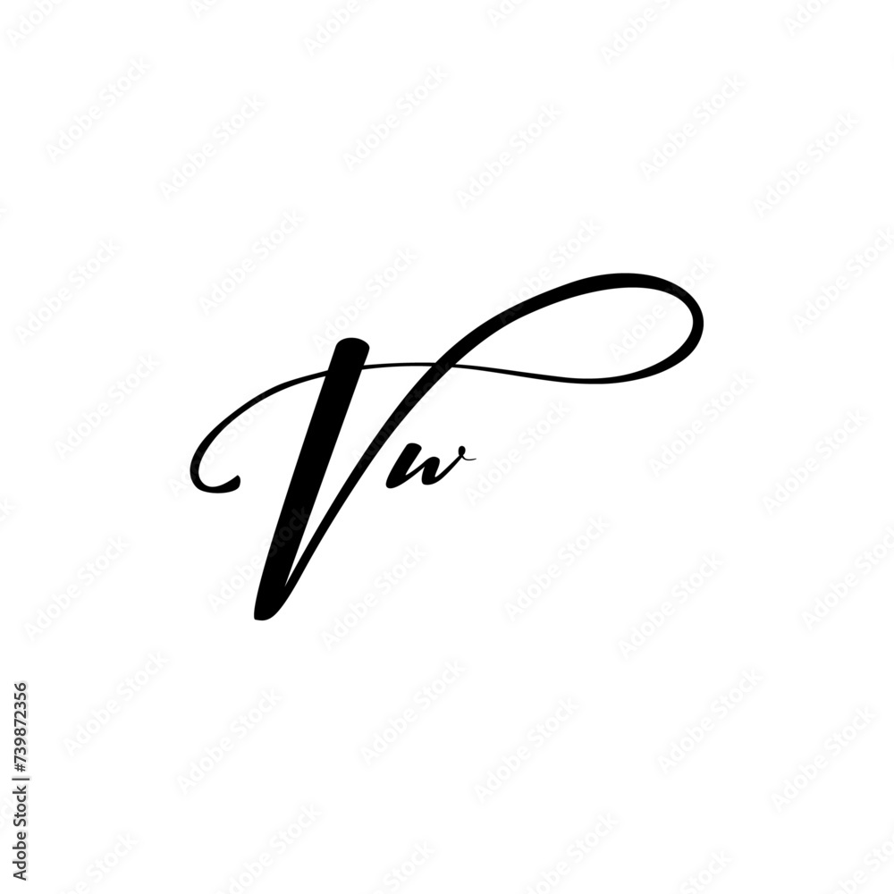 A hand-drawn signature logo design template A hand-drawn signature logo design template