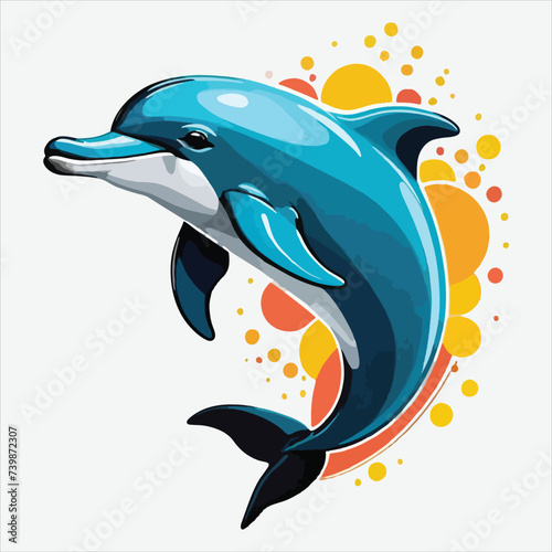 vector of dolphin