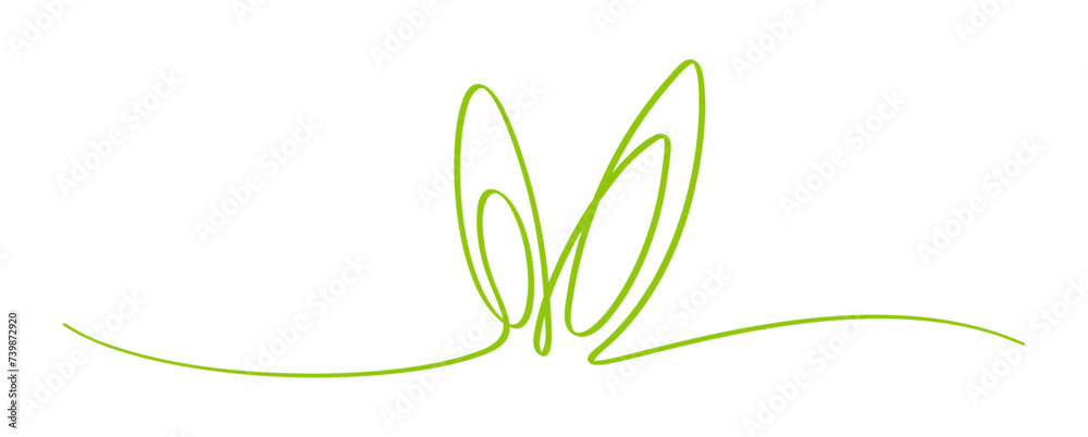 Easter border, Easter bunny ears line art decoration Easter border, Easter bunny ears line art decoration