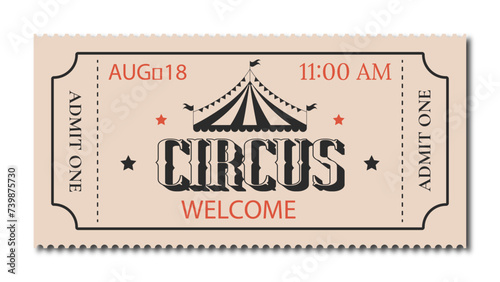 vintage/retro circus ticket