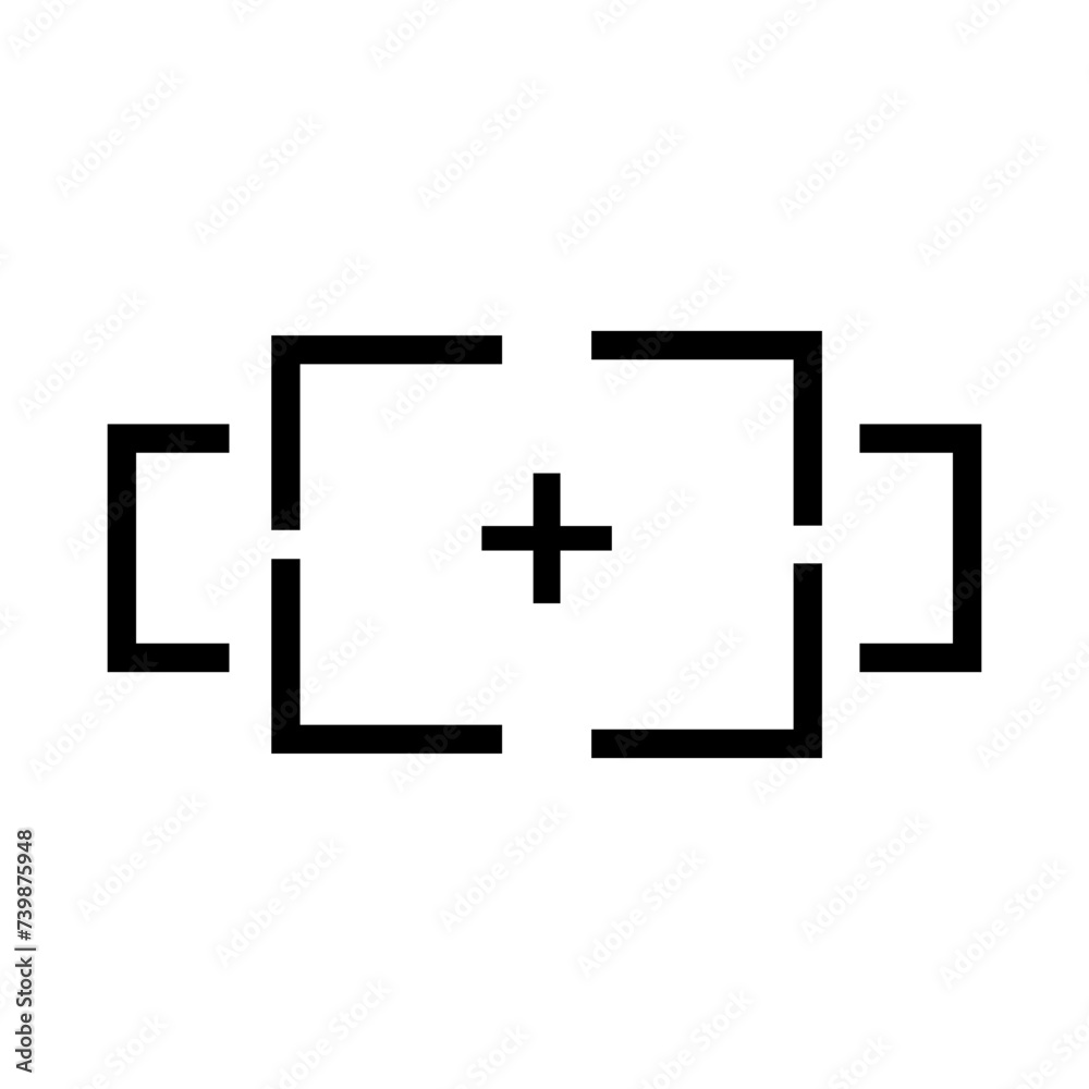 Elements of focus camera on white background Elements of focus camera on white background