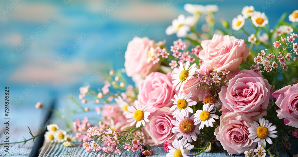 frische Blumen in pink - obrazy, fototapety, plakaty 