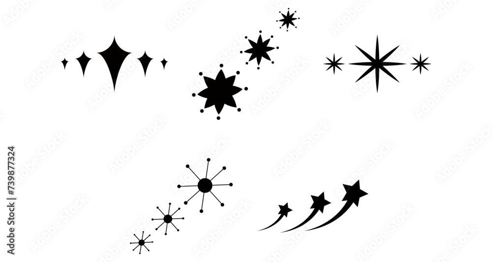 Fototapeta premium Geometric shapes. Universal retro futuristic universal trendy shapes