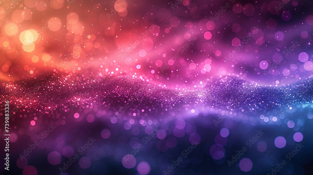 Pink, Violet and Blue Bokeh Particle Effect Banner Pink, Violet and Blue Bokeh Particle Effect Banner