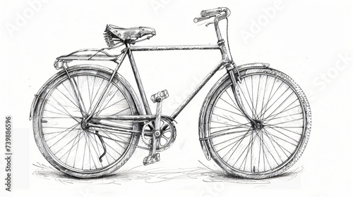 Old bicycle vintage illustration