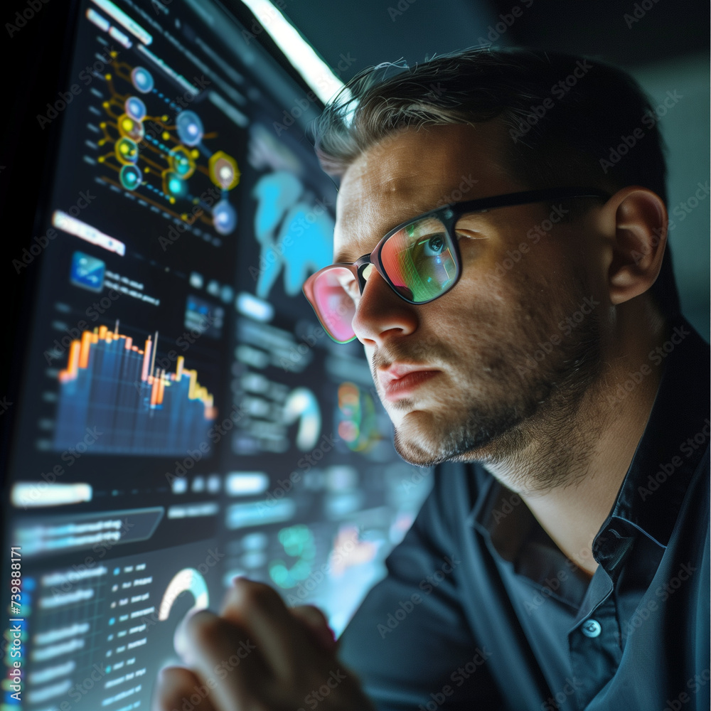 Data analytic concept, Business data and analysis data on screen, for strategy, data online network.