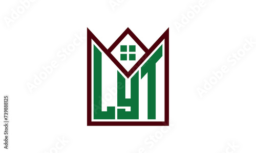 LYT initial letter real estate builders logo design vector. construction ,housing, home marker, property, building, apartment, flat, compartment, business, corporate, house rent, rental, commercial