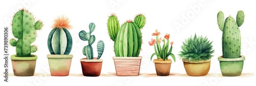 cactus on white background 