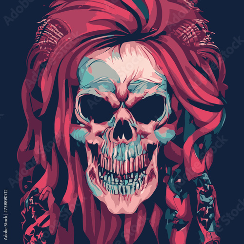 illustrations skull vector , cranium skull , human skull vector,free vector with red hair vector design vector artwork vector design vector artwork 