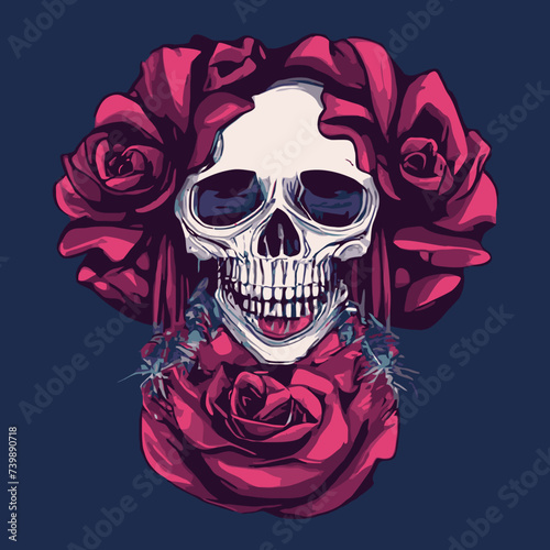 illustrations skull vector , cranium skull , human skull vector,free vector with roses vector design prints vector design 