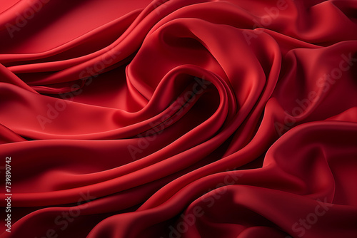 Red silk shiny fabric texture