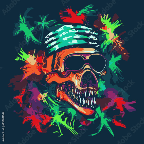 skull vector , cranium skull , human skull vector,free vector with glasses and a bandana vector design prints vector design 