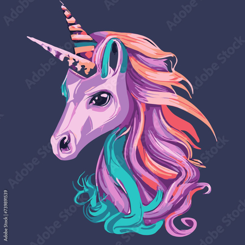 unicorn with a horn and a hat vector design vector design prints design for use in design and print poster canvas