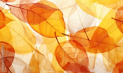 A Vibrant Kaleidoscope of Autumn Leaves in Close-Up Detail
