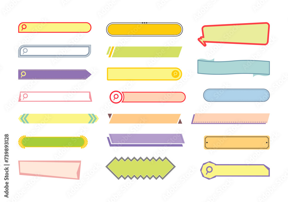 Minimalist Title Bar Element Set