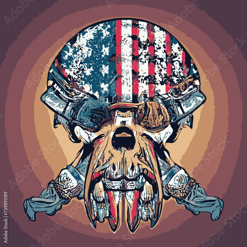 vector artwork A skull vector , cranium skull , human skull vector,free vector with a flag on it vector design abstract vector design abstract 