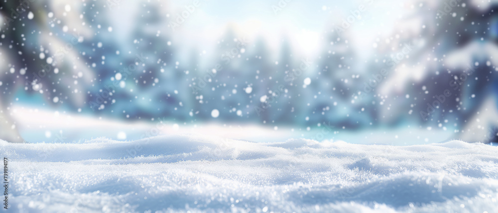 Enchanting Winter Wonderland Background with Gentle Snowfall and Pristine Snow Enchanting Winter Wonderland Background with Gentle Snowfall and Pristine Snow