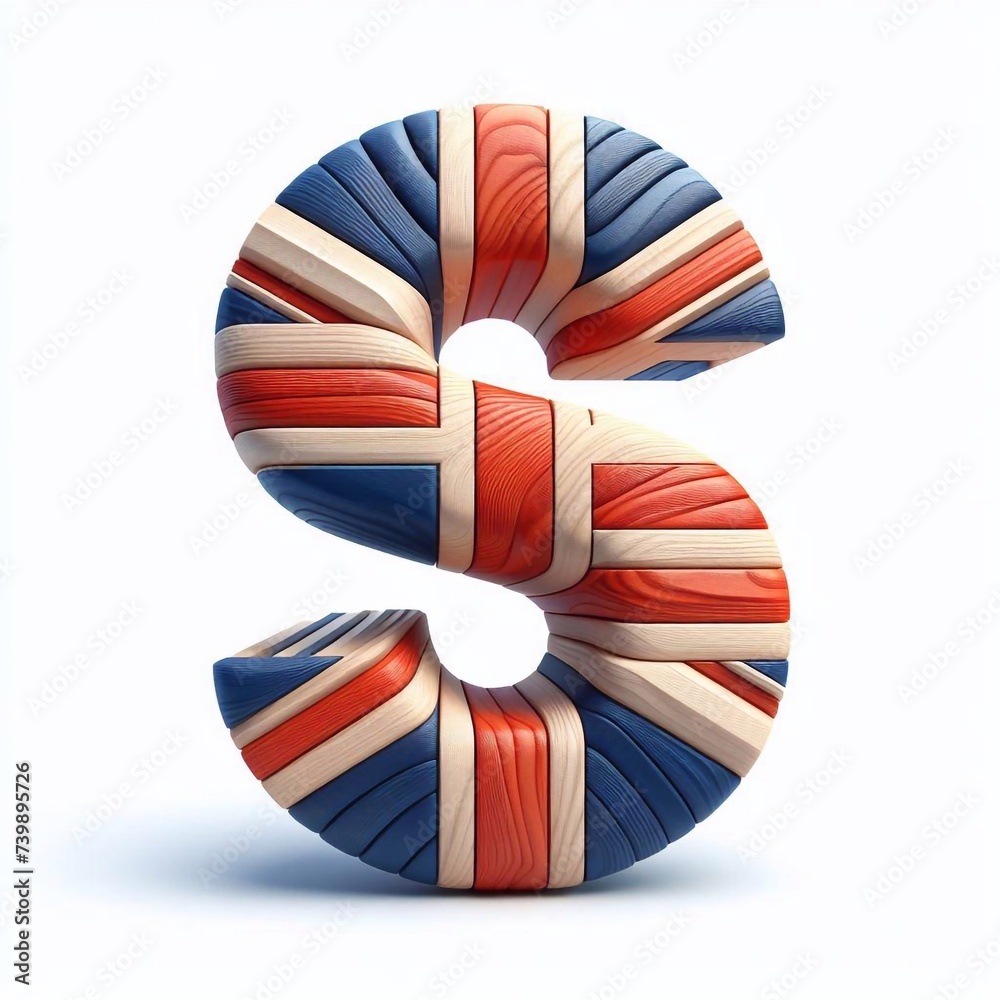 S letter United Kingdom letters shape 3D wooden Lettering Typeface. AI generated illustration S letter United Kingdom letters shape 3D wooden Lettering Typeface. AI generated illustration