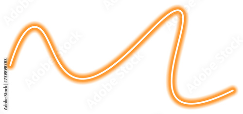 Glowing Abstract Orange Neon