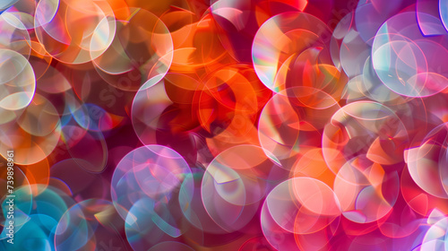 Abstract colorful background with circles.