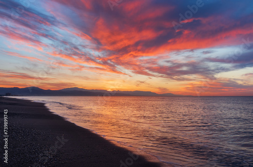 Sunrise in the Costa del Sol  in Malaga