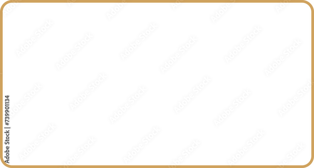 Rectangle gold frame with 3.25 : 1.75 aspect ratio for business card, horizontal border cutout, svg with transparent background. Rectangle gold frame with 3.25 : 1.75 aspect ratio for business card, horizontal border cutout, svg with transparent background.