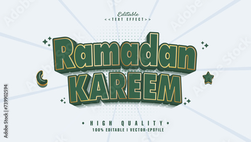 editable ramadan kareem text effect.typhography logo