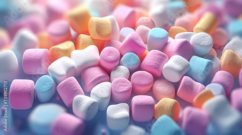 Colorful creative marshmallow background