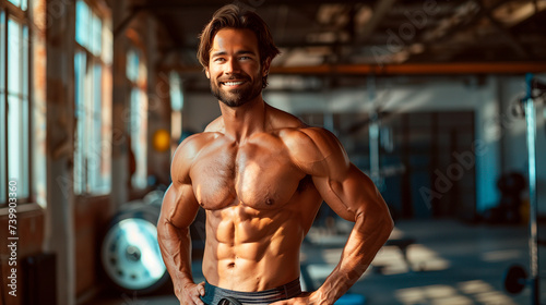 Portrait of a fitness coach in a modern gym