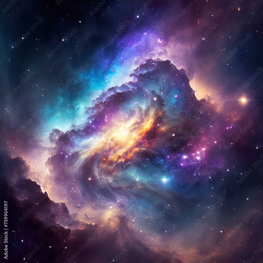 The concept of Nebula and galaxies in space. Abstract cosmos background The concept of Nebula and galaxies in space. Abstract cosmos background