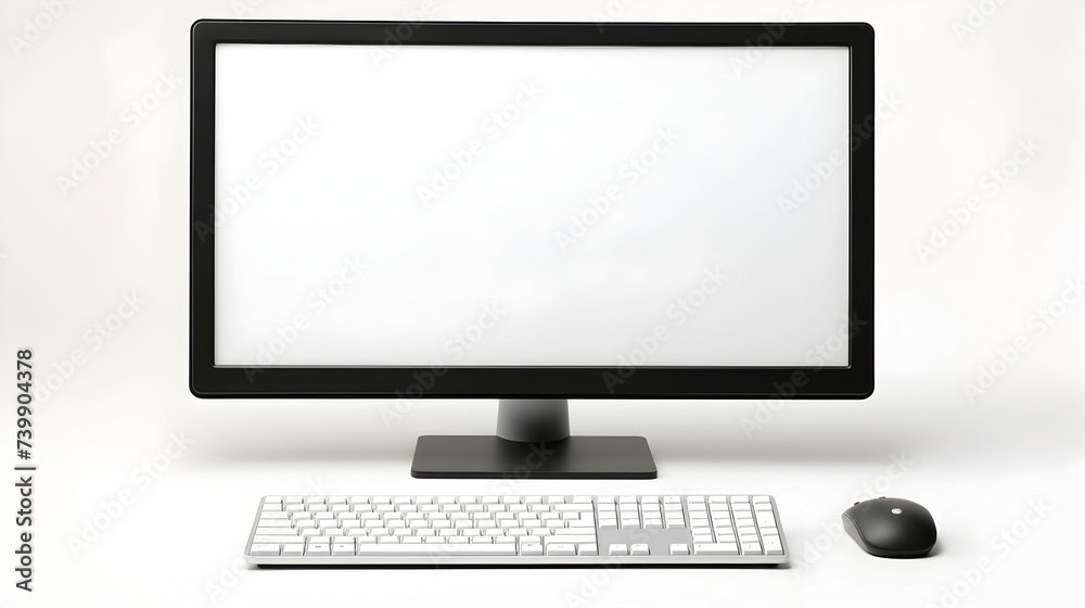 Modern computer monitor and keyboard Modern computer monitor and keyboard