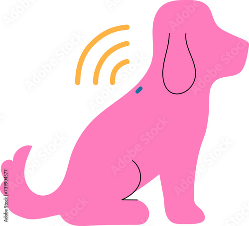 dog flat style illustration