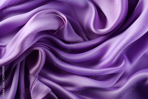 Purple silk fabric background  clothing material beautiful folds 