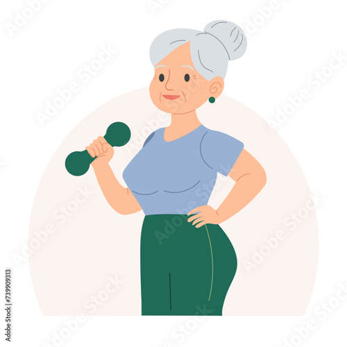 an adult woman does sports. healthy lifestyle, self-care, sports. vector graphics.
