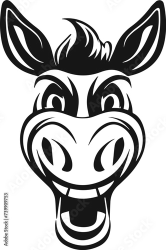 Donkey svg outline drawing