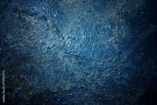 Abstract background of blue metallic surface texture photo