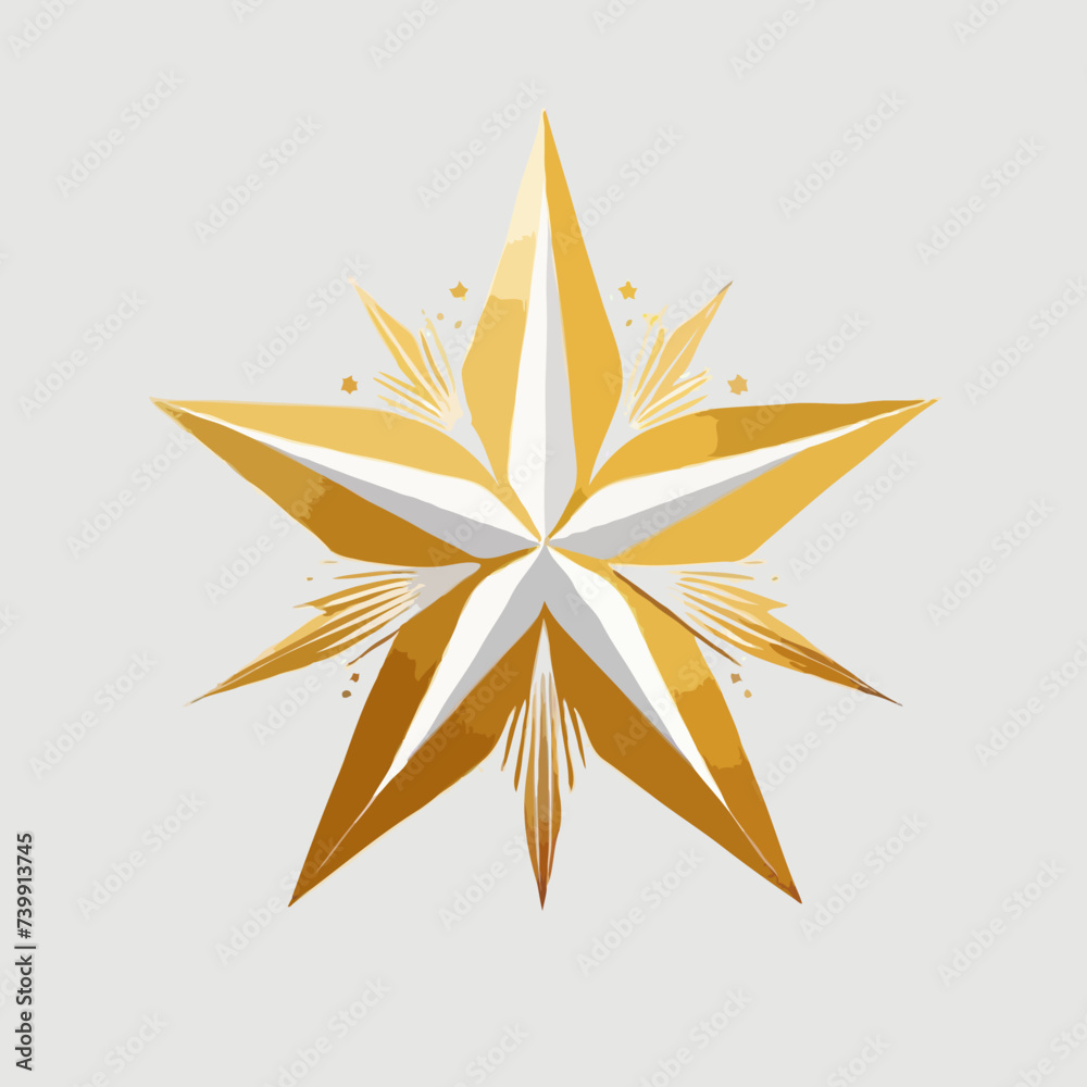 golden star isolated on white golden star isolated on white
