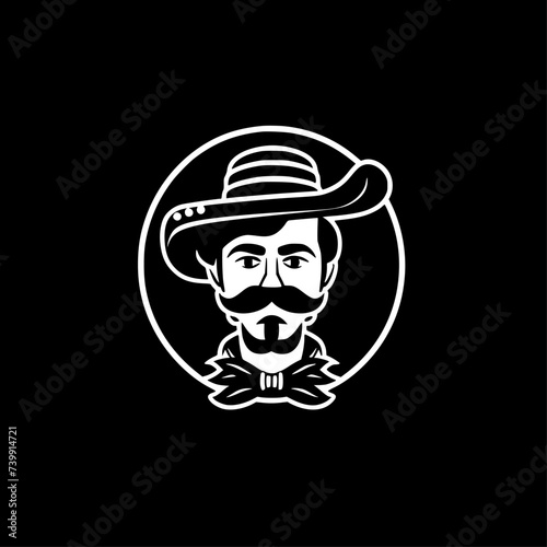 Mexican | Minimalist and Simple Silhouette - Vector illustration