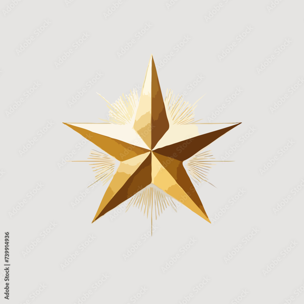 golden star isolated on white golden star isolated on white