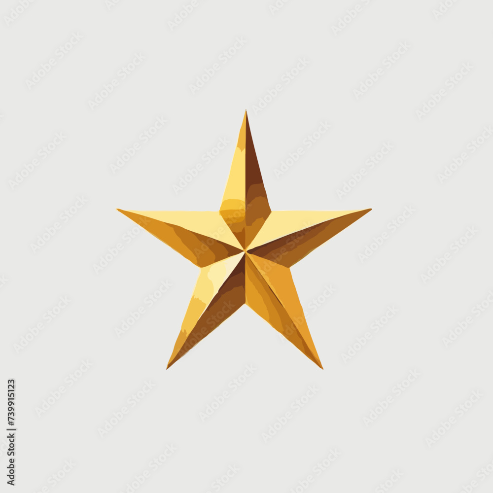 golden star isolated on white golden star isolated on white