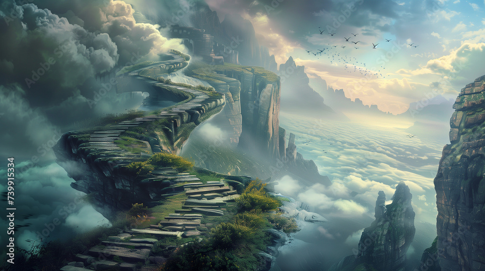 The winding road of life fantasy